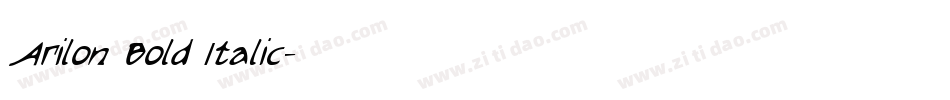 Arilon Bold Italic字体转换